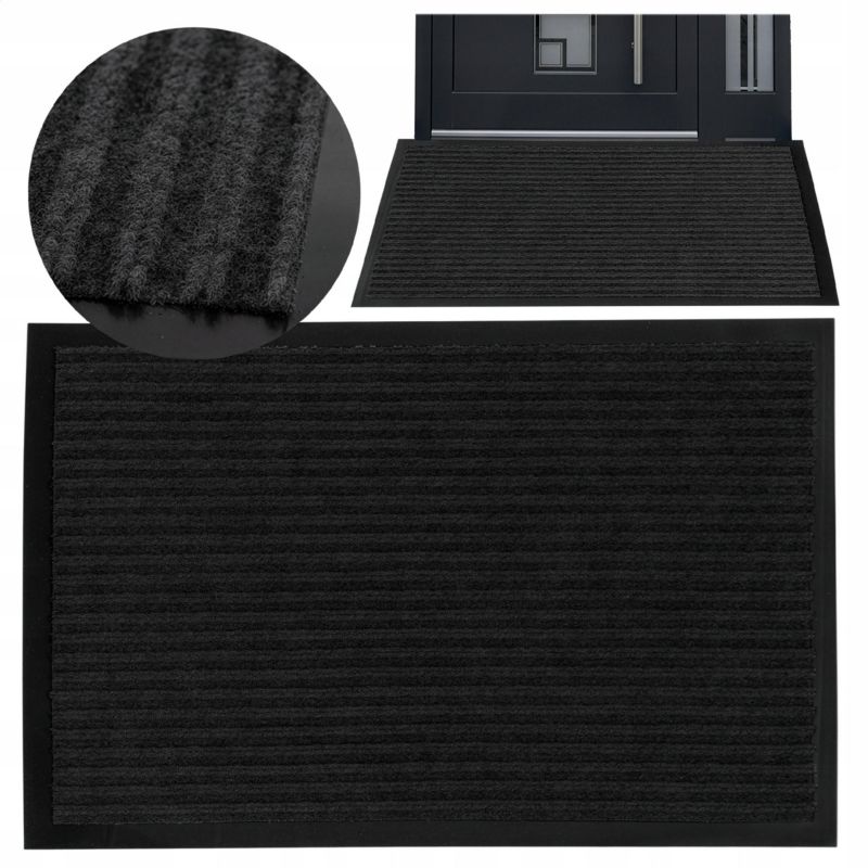 Wycieraczka Deco4Home Protektor pod drzwi 90 x 150 cm antracytowa 1 szt.