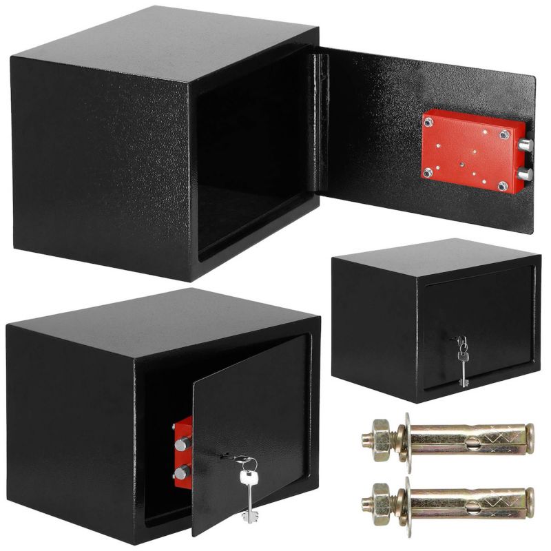 Sejf domowy na pieniądze Springos kasetka, skrzynka 31 cm czarna 1 szt.