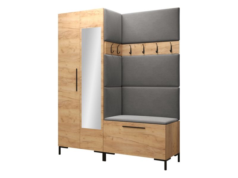 Garderoba MIRJAN 24 Zilion IX dąb craft + szary 1 kpl.