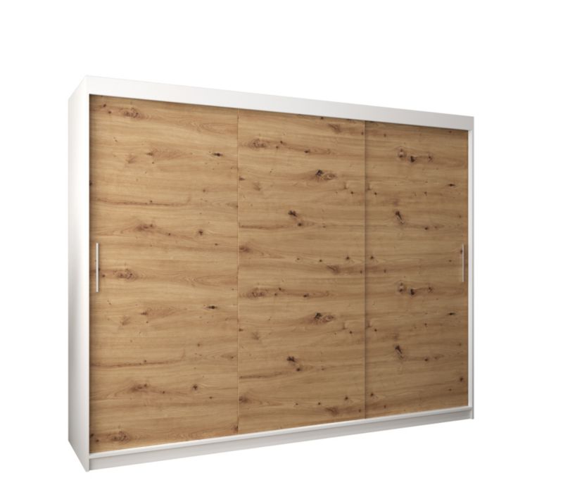 Szafa przesuwna Garderoba Abiks Tokyo 250 biały + artisan 1 szt.