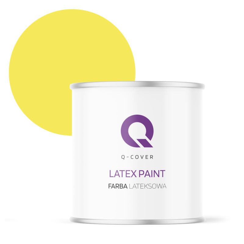 Farba Lateksowa Do Ścian i Sufitów Q-Cover Cytrynowy H7276 Głęboki Mat 2L