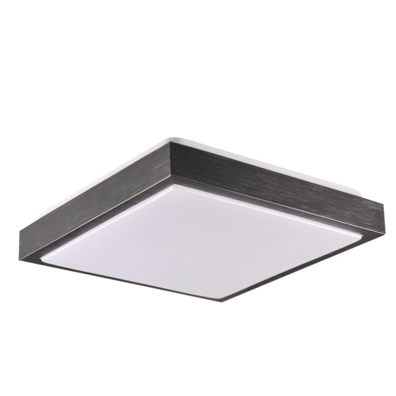 Plafon sufitowy nowoczesny Polux czarny szczotkowany-biały 2 x E27 x 20W IP20 wym: 8,5 x 29,5 x 29,5 cm - 1 szt.