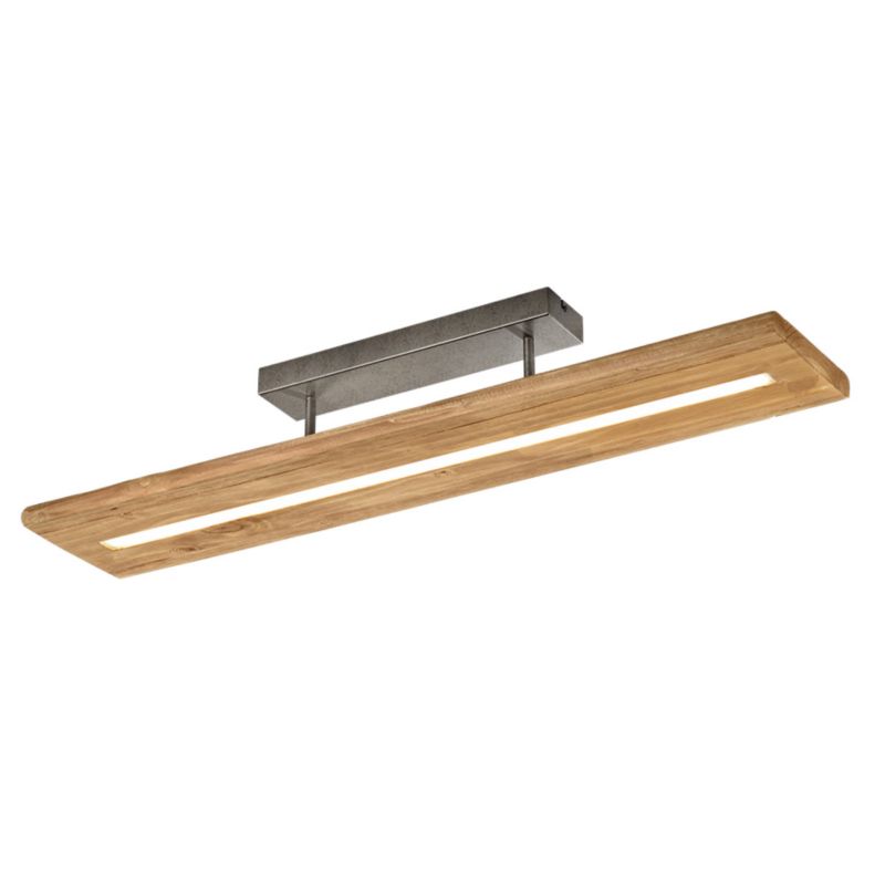 Lampa sufitowa wisząca Trio Brad 1184 srebrno-jasne drewno nowoczesna wbudowany LED 27W 1 szt.