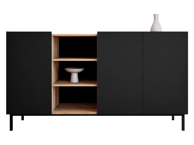 Komoda pokojowa MIRJAN 24 System 72 czarny + gold baroque 1 szt.