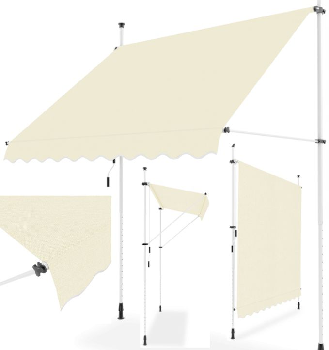 Markiza Rozporowa Focus Garden Balkonowa 300x130cmteleskopowa Tarasowa Regulowana 1 szt