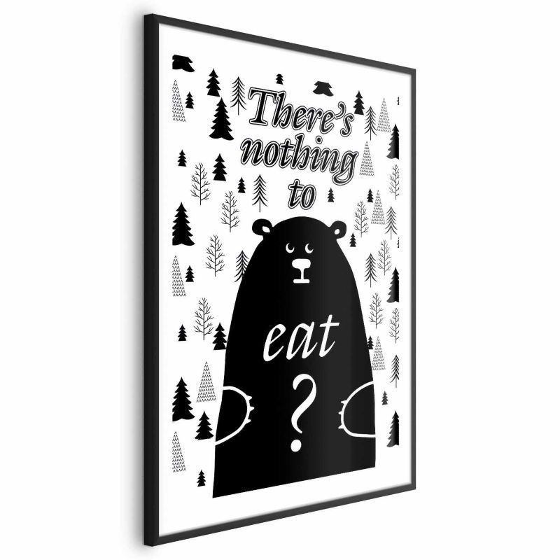 Plakat Artgeist Nothing to eat 60x90 cm z ramą czarną 1 szt