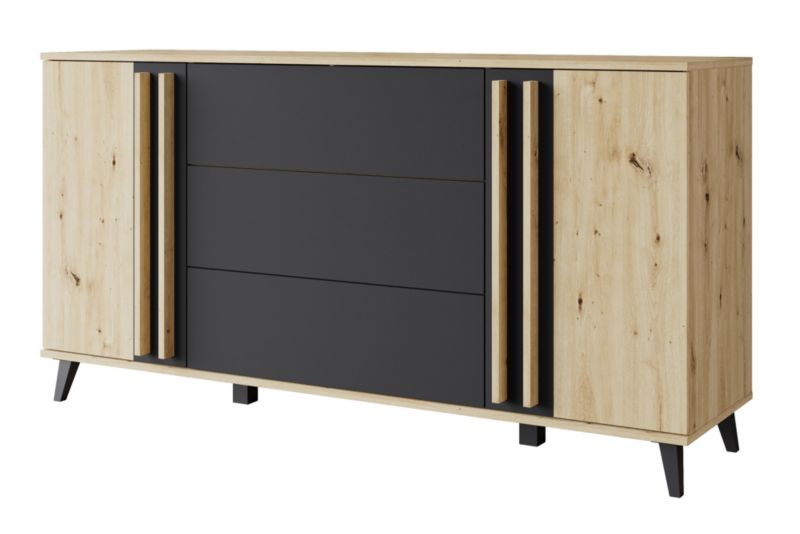 Komoda MINIO go for it HURON dąb artisan/czarny, 1 szt.