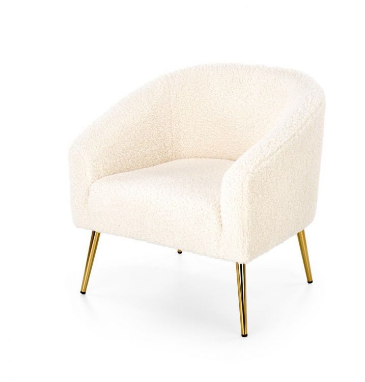 Fotel Halmar do salonu GRIFON kremowy/złoty 1 szt