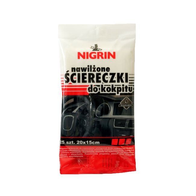 Chusteczki nawilżane Nigrin do kokpitu 25 szt.