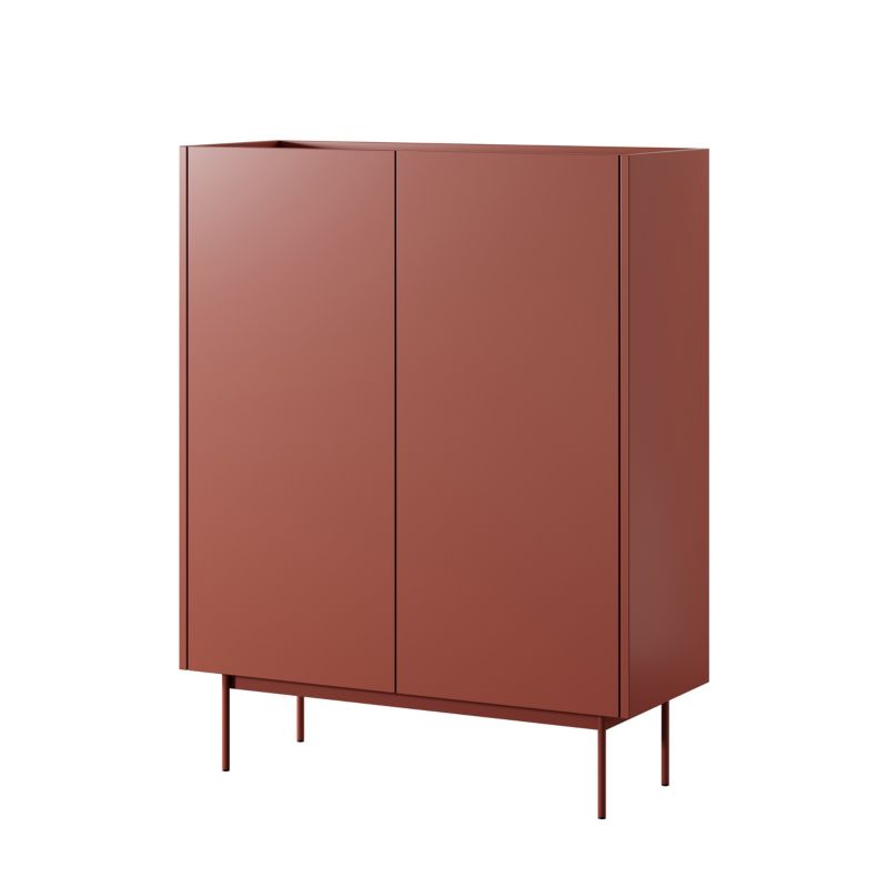 Komoda dwudrzwiowa Bettso Color 97 cm wysoka ceglasty czerwony 1szt.