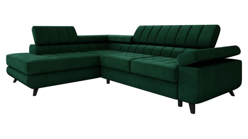 Narożnik z funkcją spania MIRJAN 24 Nord lewy butelkowa zieleń 1 szt.