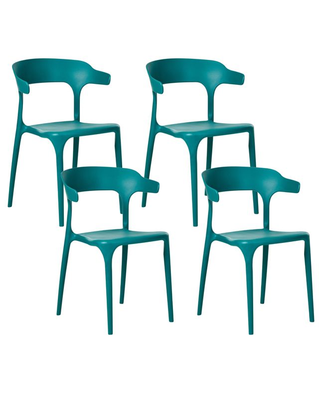 Zestaw 4 krzeseł ogrodowych Gubbio Lazurowy 1 kpl