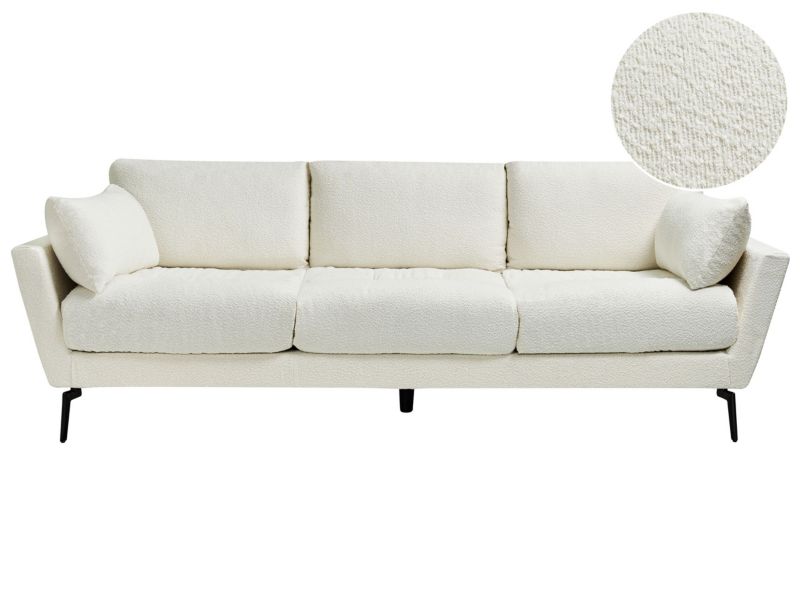 Sofa 4-osobowa boucle biała Nenola 1 szt.