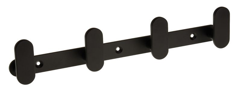 Wieszak na ubrania poczwórny Schwinn Polska metalowy czarny 1 kpl