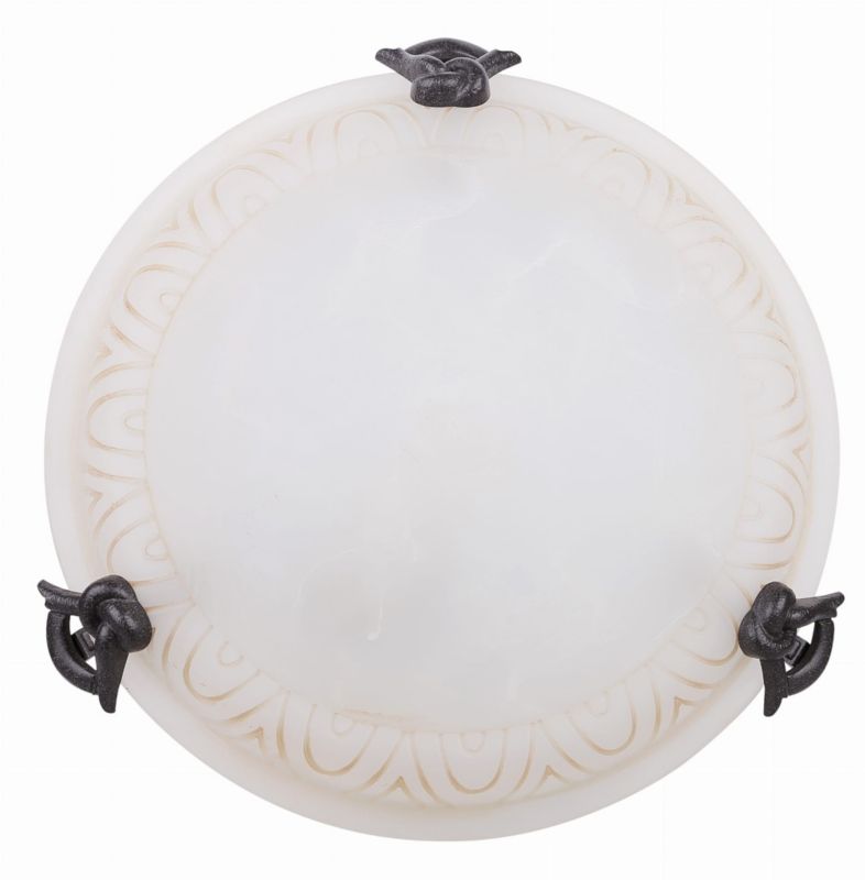 Plafon Candellux Gio brązowo-biały 1 x E27 x IP20 wym: 15 x 30 x 30 cm - 1 szt.