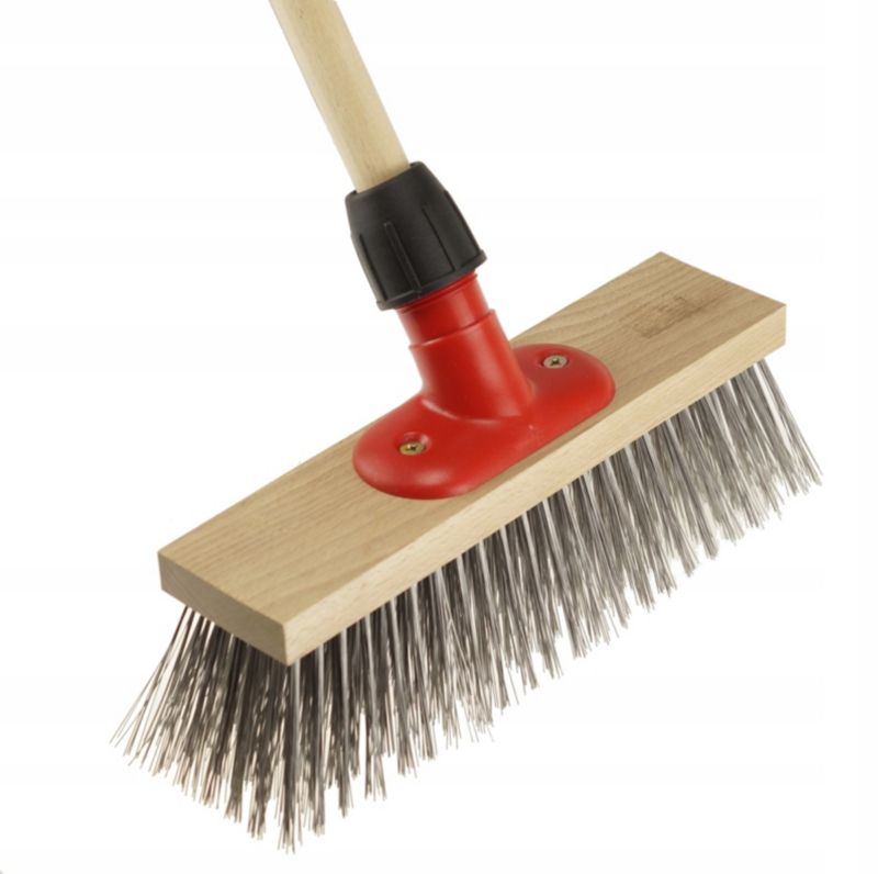 Miotła FEINZ Szczotka Ulicówka 270 Mm Druciana Zmiotka Do Kostki Bruku + Kij 1 szt.