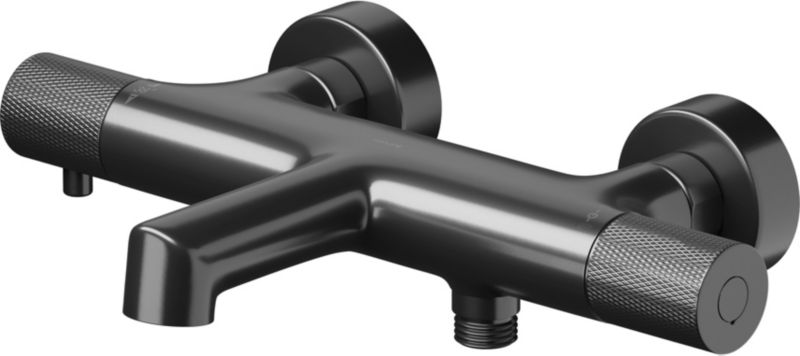 Bateria wannowo-prysznicowa Cersanit Zen termostatyczna, gun metal, montaż ścienny, 1 szt.