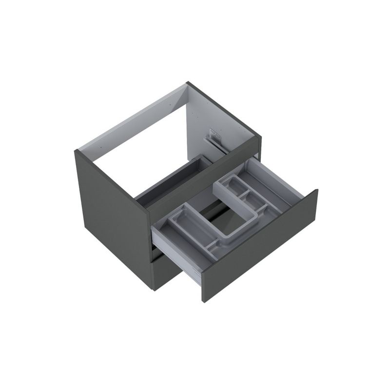 Szafka podumywalkowa Oltens Vernal 60 cm Grafit Mat, 2 szuflady, QuietClose, 1 szt.