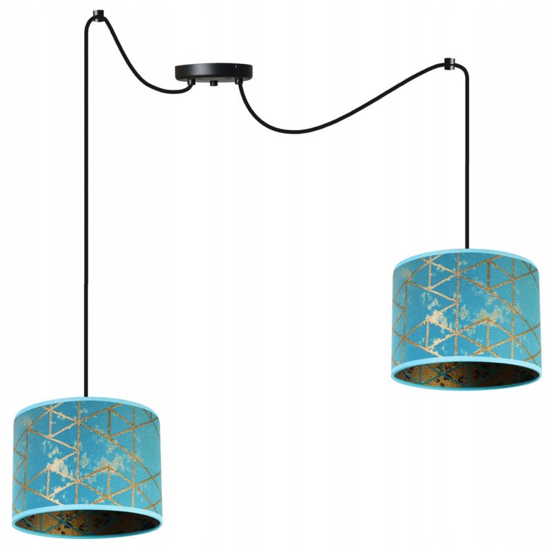 Lampa sufitowa wisząca Light Home LH Pająk Werona 2x E27 60W niebieski 1szt.