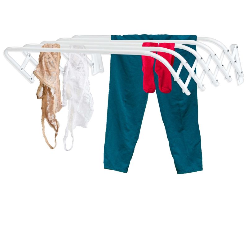 Suszarka na pranie Rodeno ścienna biała rozciągana 1 szt.