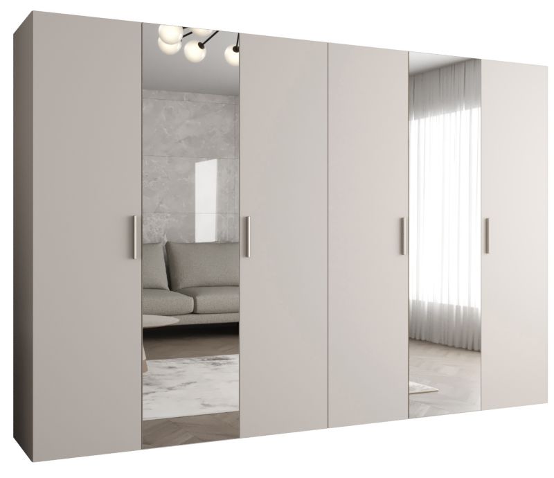 Szafa uchylna Abiks BARI 2 300 wys. 202 cm Kaszmir + u. Srebrny 1 szt