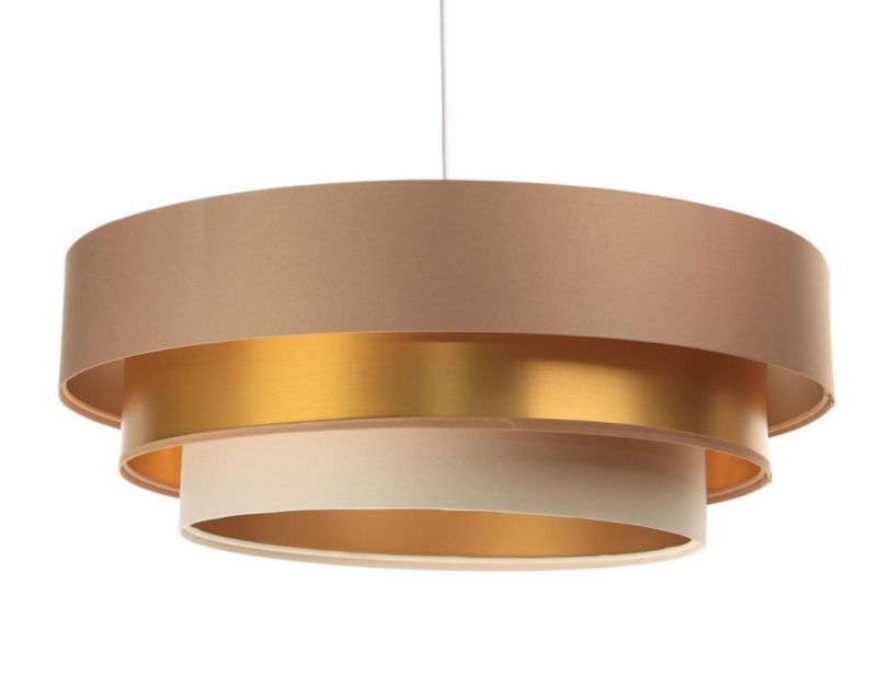 Lampa Bps Koncept wisząca TRIO MIX beżowa/złota/kremowa 1 szt