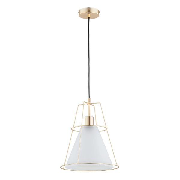 Lampa wisząca Alfa Bomi złoto-biała dekoracyjna 1xE27 x 15W 1 szt.