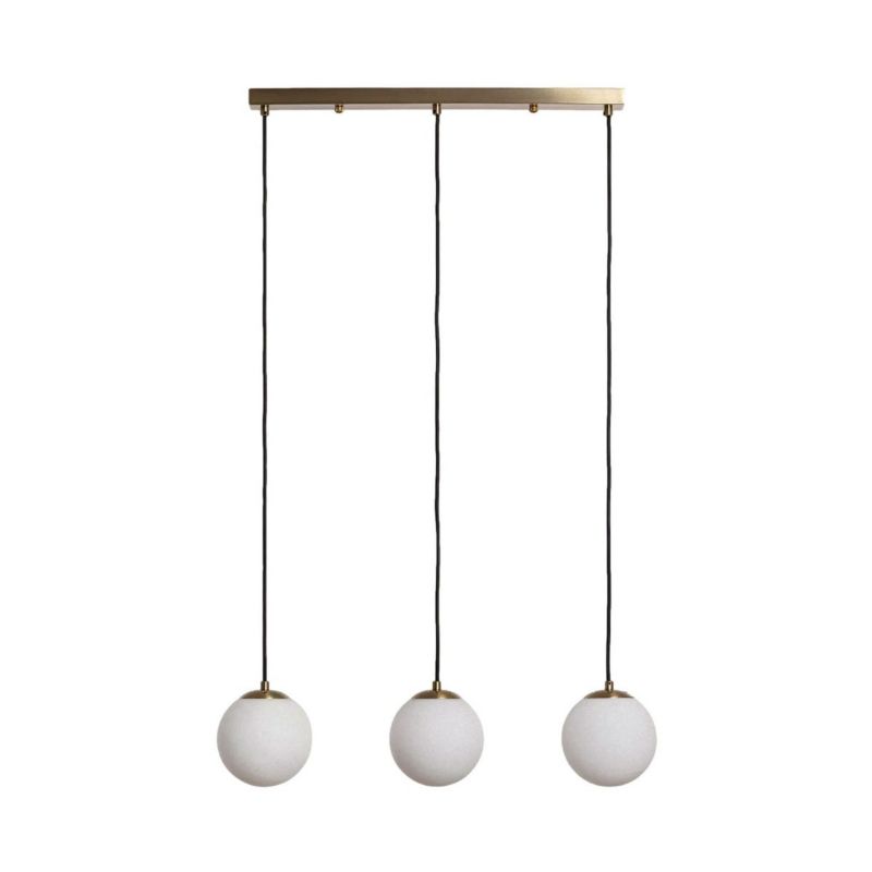 Lampa wisząca Abruzzo Parma złoto-biała-czarna wym: 172 x 60 x 15 cm 3xE27 x 20W 1 szt.