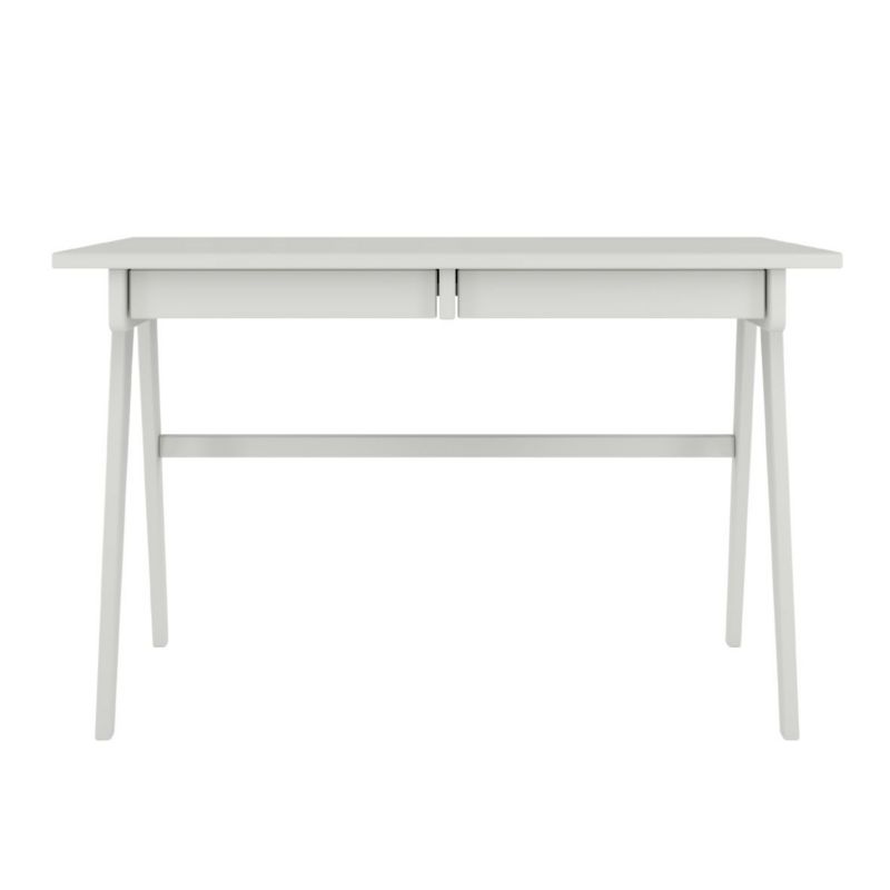 Drewniane biurko z szufladami Visby EDDA szary mleczny 1 szt.