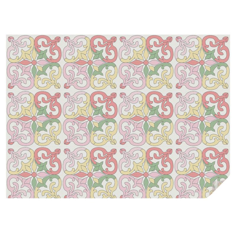 Dekoracyjna Folia Mleczna Tulup 200x146 cm Zapewnia Prywatność Kolorowe klasyczne ornamenty 1 rol.