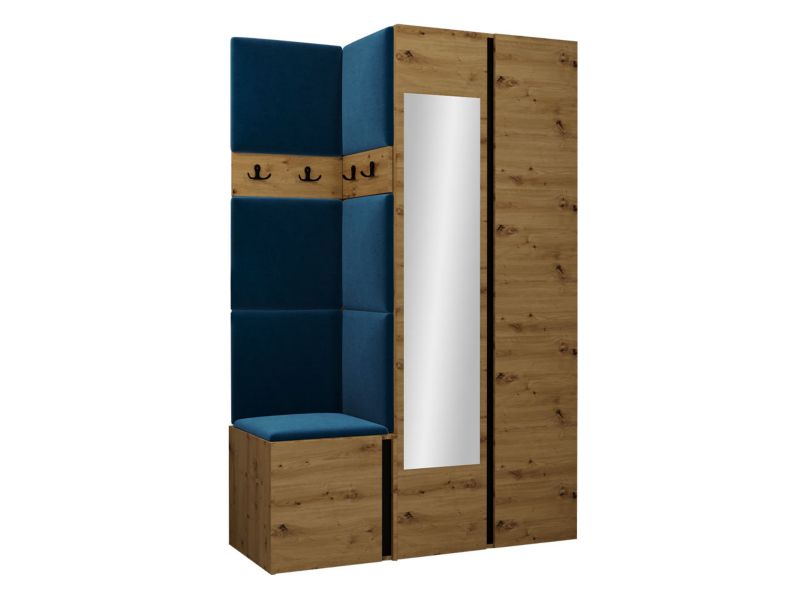 Garderoba MIRJAN 24 Orion XXVI dąb artisan/czarny + granatowy 1 kpl.