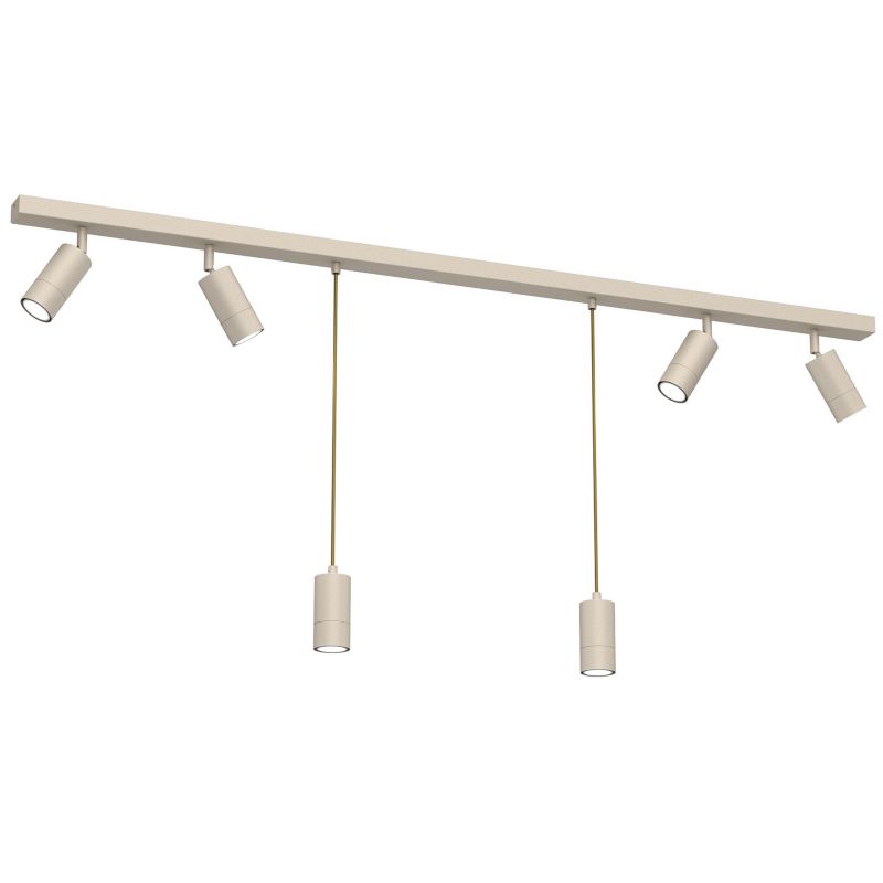 Lampa sufitowa Luminex Link kremowa Listwa z lampami 6 x GU10 x 8W wym: 110 x 150 x 6 cm - 1 szt.