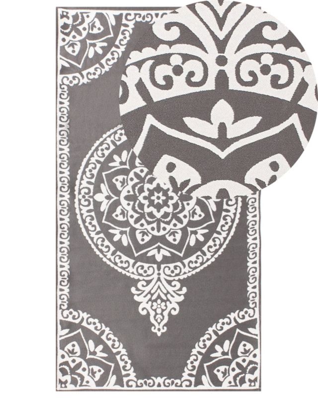 Dywan zewnętrzny Kohima Szary 80 x 150 cm 1 szt.