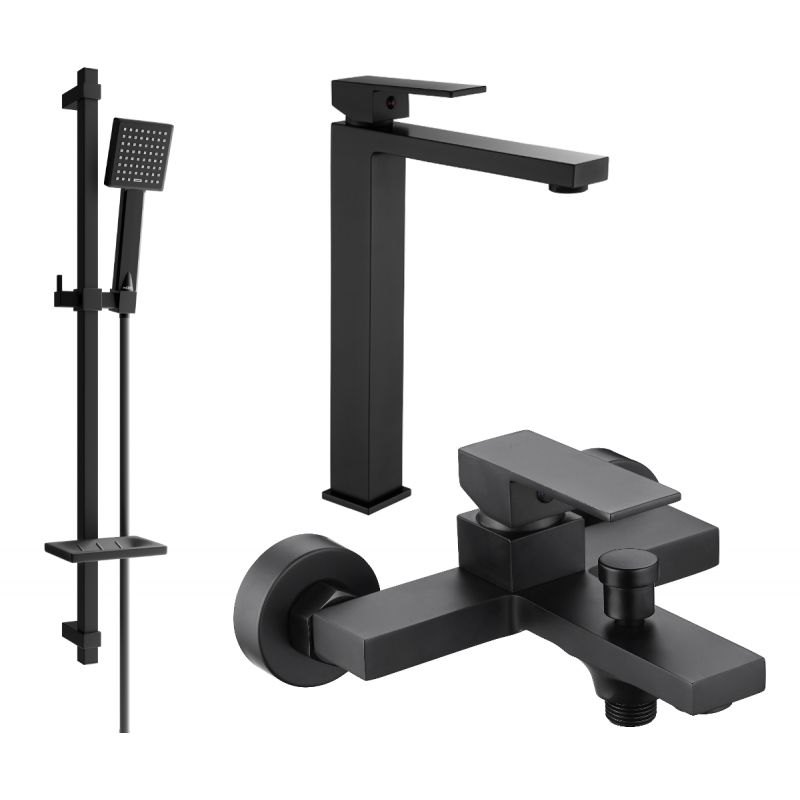 Zestaw wannowy Mexen Uno czarny 1 szt.