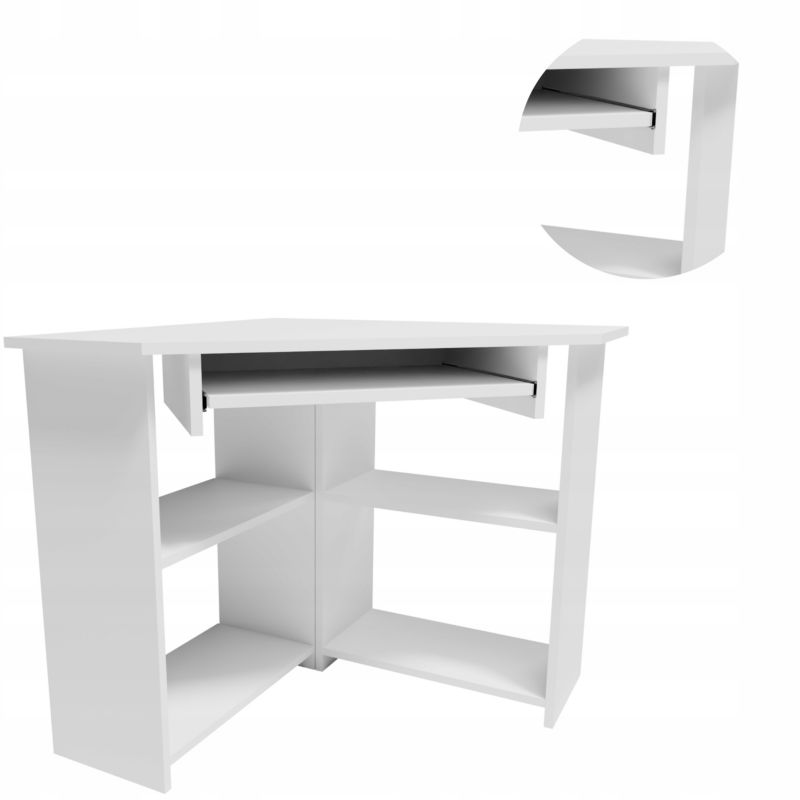 Biurko Matkam narożne TED8080BIA białe 1 szt.