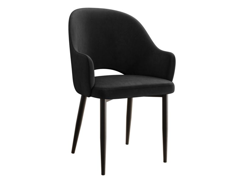 Krzesło MIRJAN 24 tapicerowane Rosa czarny 1 szt.