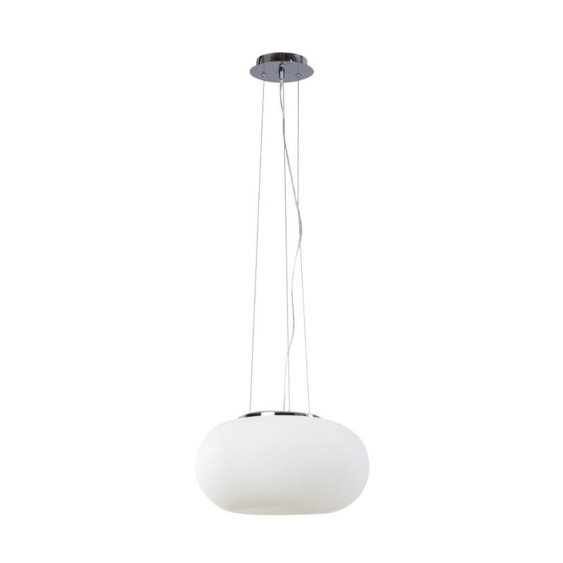 Lampa wisząca Zuma Line Inez biała z chromem nowoczesna 3xE27 x 60W 1 szt.