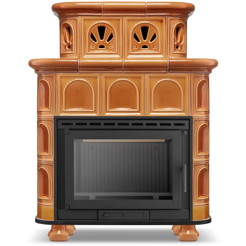 Piec Higher kaflowy kominek koza żeliwny wkład SALZBURG 13 kW Honey 1 szt.