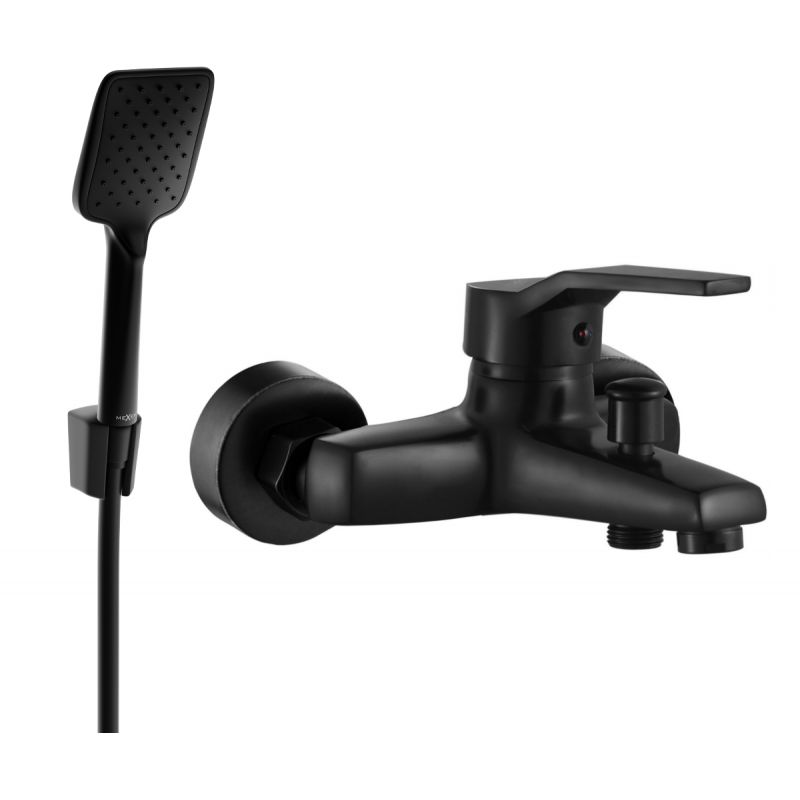 Bateria wannowa z zestawem prysznicowym Mexen Caro czarna 1 szt.