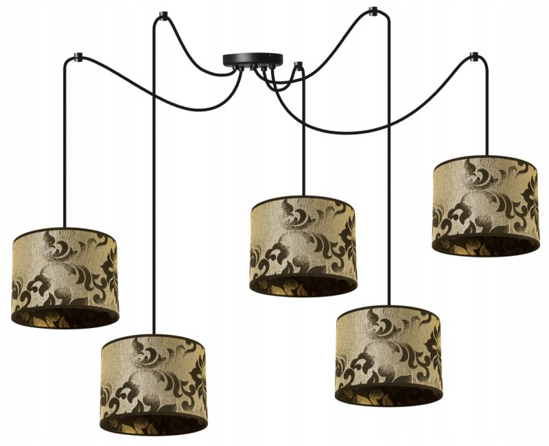 Lampa sufitowa wisząca Light Home LH Pająk Werona 5x E27 60W ciemne złoto 1szt.