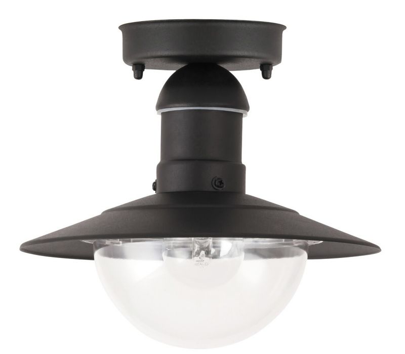 Lampa sufitowa zewnętrzna Rabalux Oslo czarna 1 x E27 x 60W IP44 wym: 21,5 x 24 x 24 cm - 1 szt.