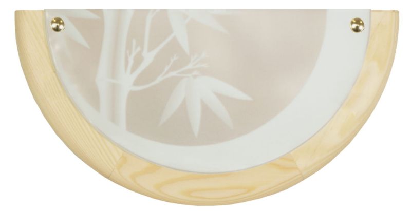 Plafon sufitowy lampa Candellux Bamboo naturalne drewno-biały 1 x E27 x IP20 wym: 15 x 30 x 9 cm - 1 szt.