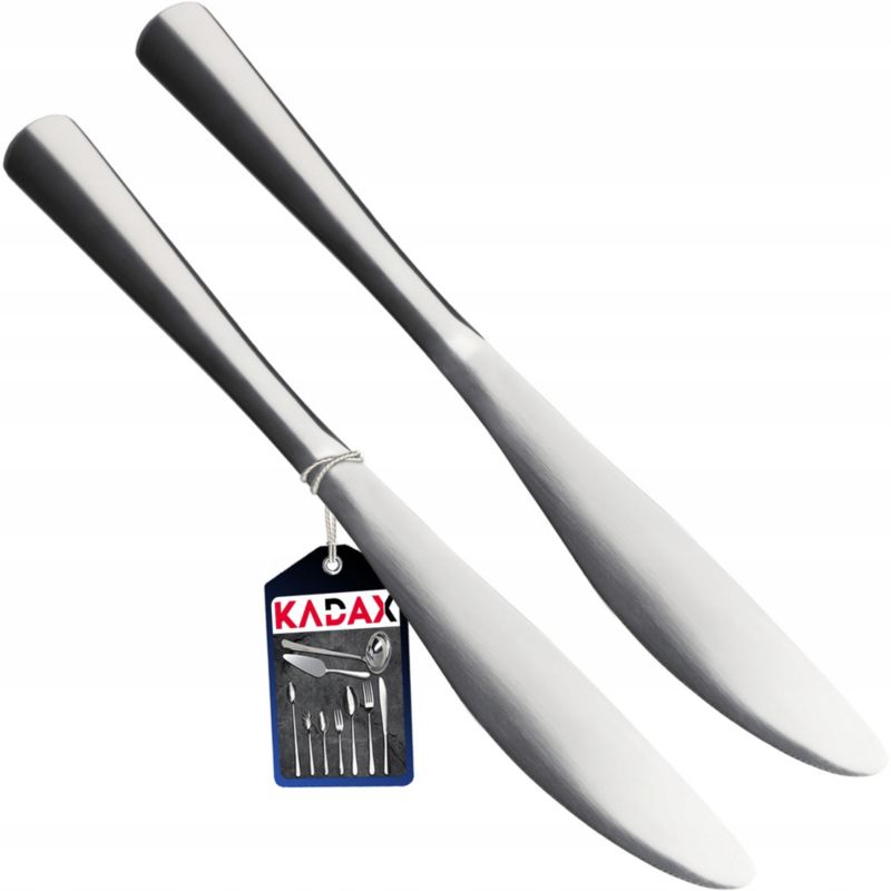 Noże Obiadowe KADAX Kuchenne 2x Stal Nierdzewna sztućce 2 szt.