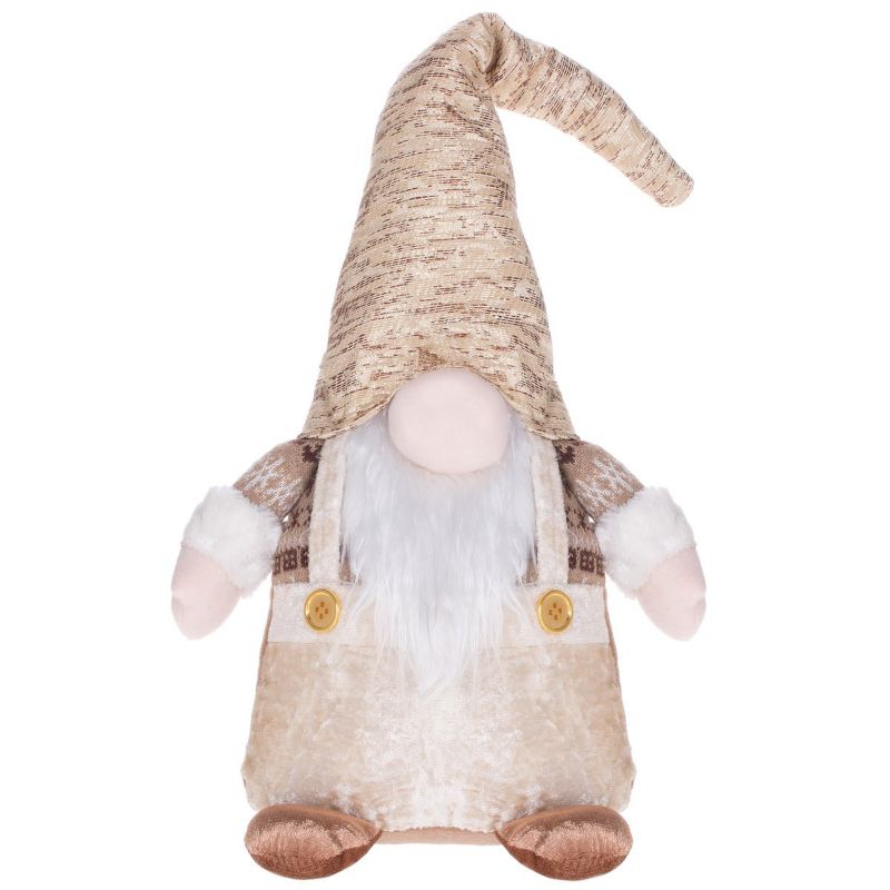 Mikołaj ozdoba świąteczna Springos 35cm krasnal świąteczny, gnom złoty 1 szt.