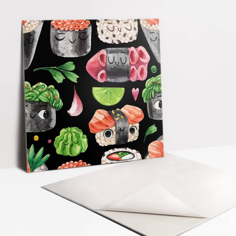 Kafelki samoprzylepne Tulup 30x30 cm Bajkowe sushi 9 szt.
