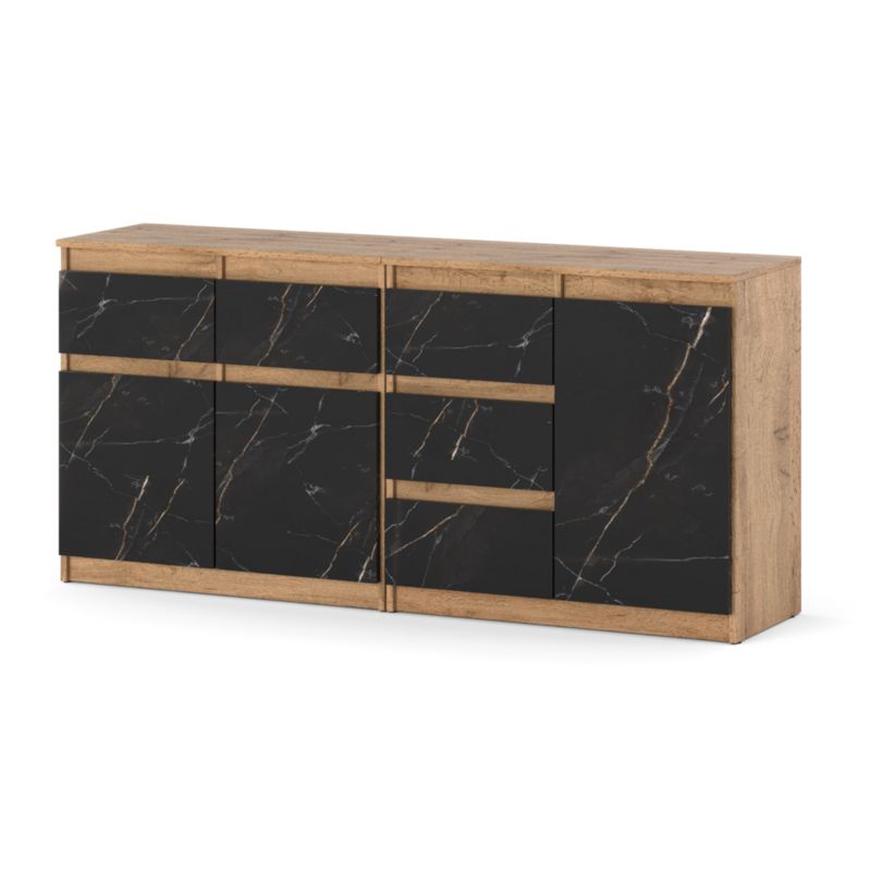 Komoda Hurtownia-Mebli Szuflady 5 Agnolia Mini 160cm Dąb Wotan San Sebastian 160x35x75 cm 1szt.