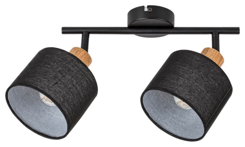 Lampa sufitowa wisząca Rabalux Miguel dąb-czarna wym: 34 x 34 x 34 cm 2xE14 x 1 szt.