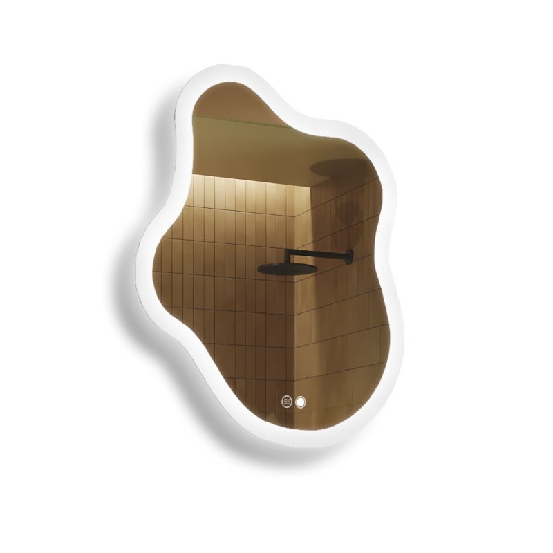 Lustro łazienkowe Artforma 74x94cm nieregularne LED Dual włącznik mata grzewcza EMKE222 1szt.