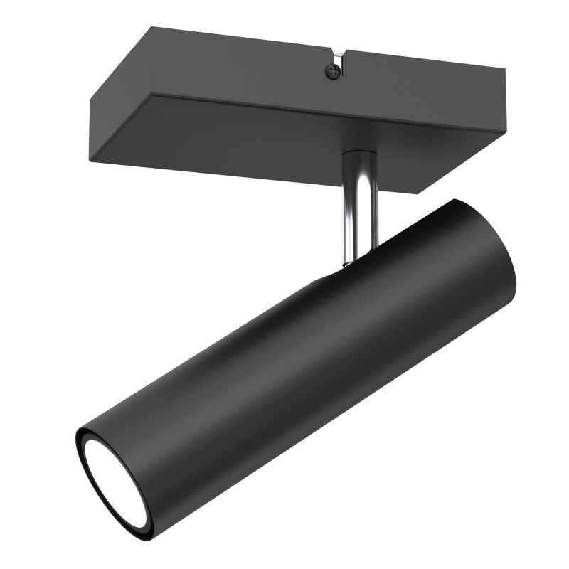 Lampa sufitowa Luminex Axion czarny mat-chromowana 1 x GU10 x 8W wym: 16 x 10 x 24 cm - 1 szt.