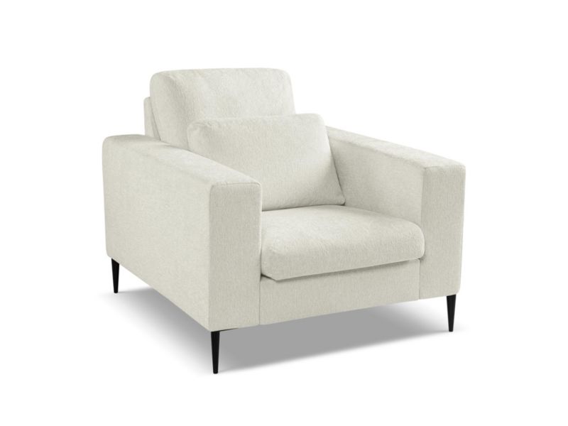 Fotel LaMiaSofa DIANO z tkaniny szenilowej 93x105 cm jasny beż 1 szt.